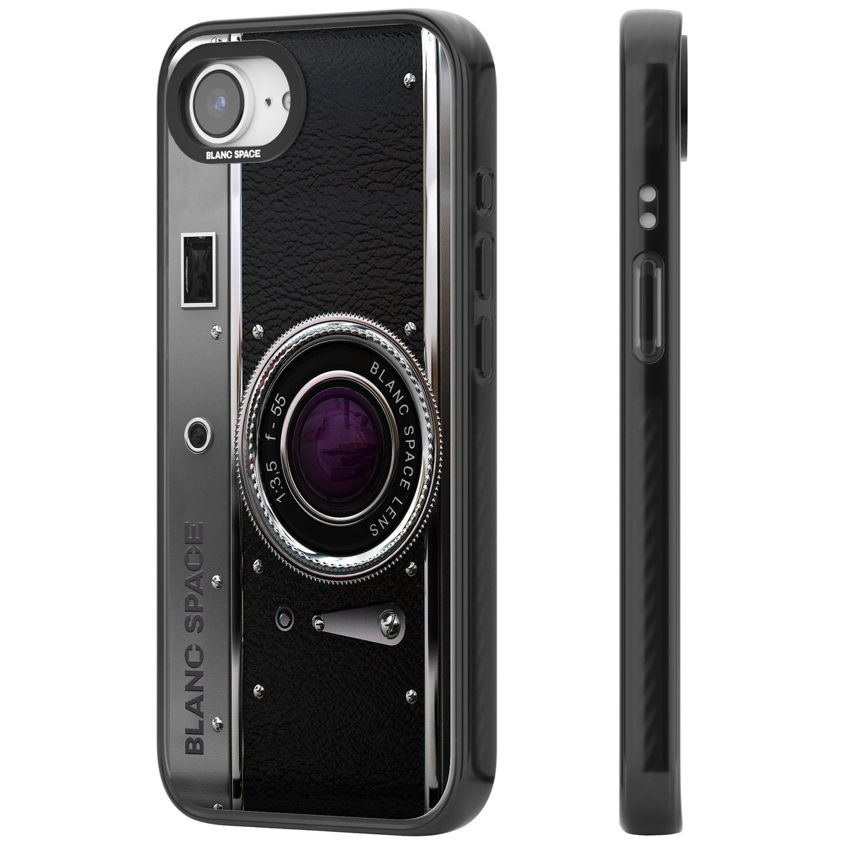 Vintage Classic Camera iPhone 16e / iPhone 17e Impact Black Phone Case side