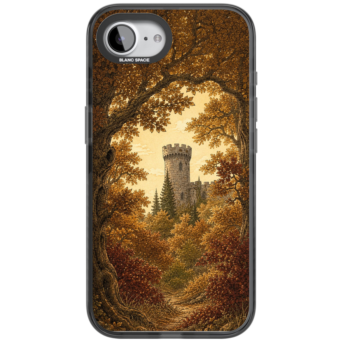 Autumn Keep iPhone 16e / iPhone 17e Impact Black Phone Case front