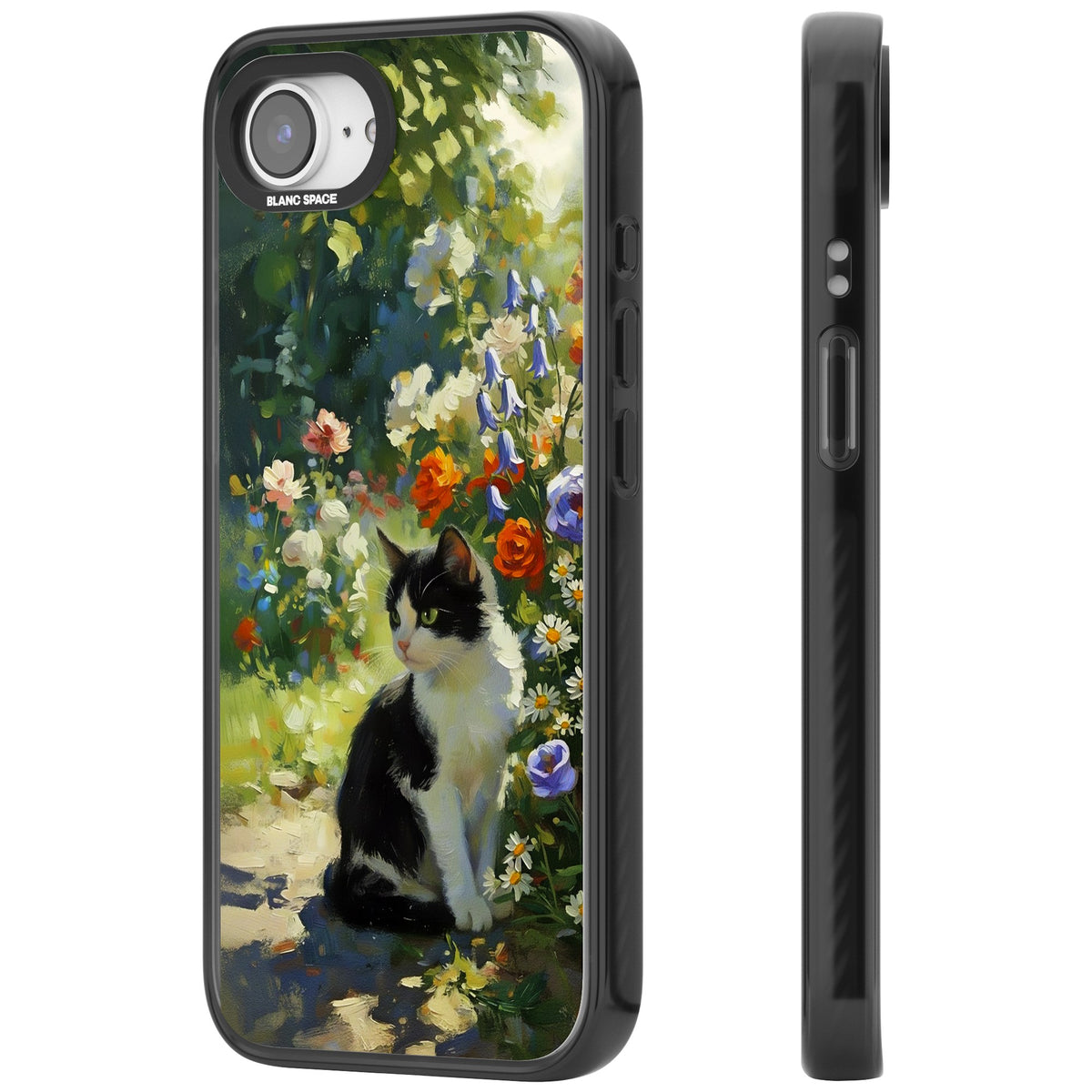 Cat In The Meadow iPhone 16e / iPhone 17e Impact Black Phone Case side