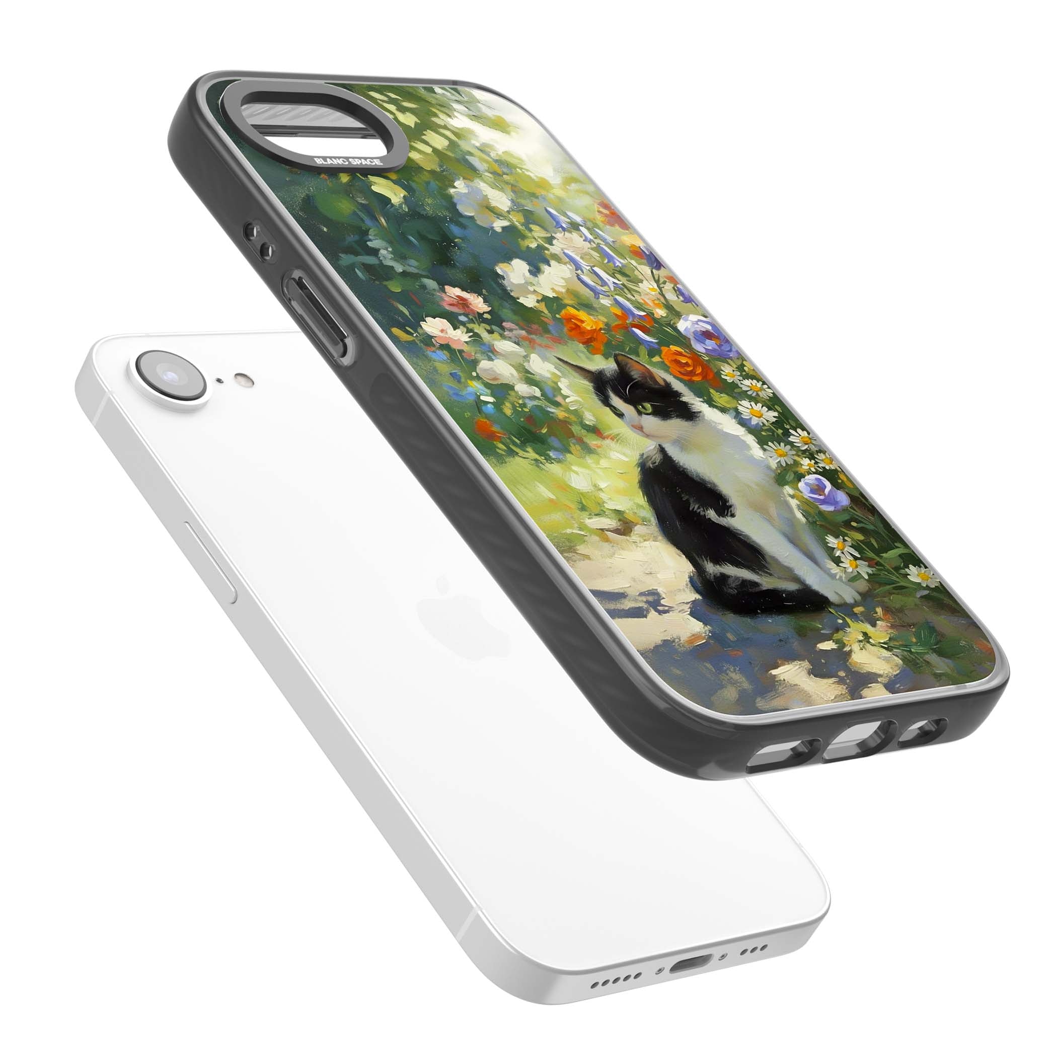Cat In The Meadow for her iPhone case | Black Impact case for iPhone 16e, iPhone 17e