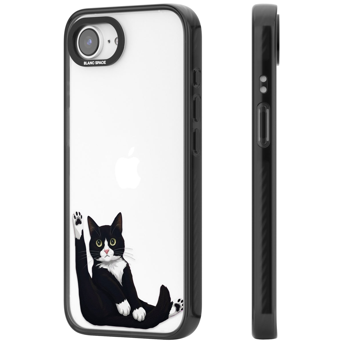 Mid-Groom Cat iPhone 16e / iPhone 17e Impact Black Phone Case side