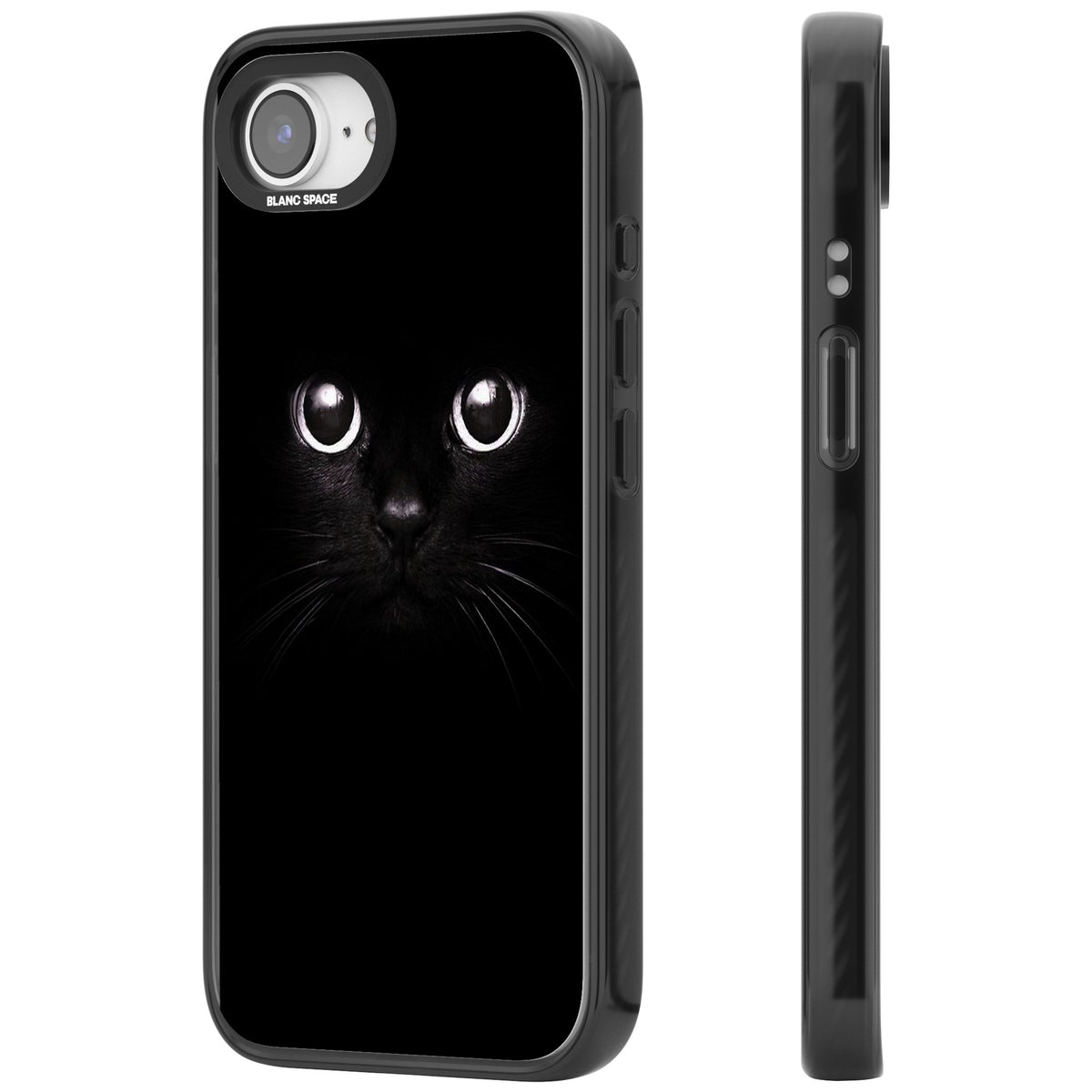 Black Cat iPhone 16e / iPhone 17e Impact Black Phone Case side
