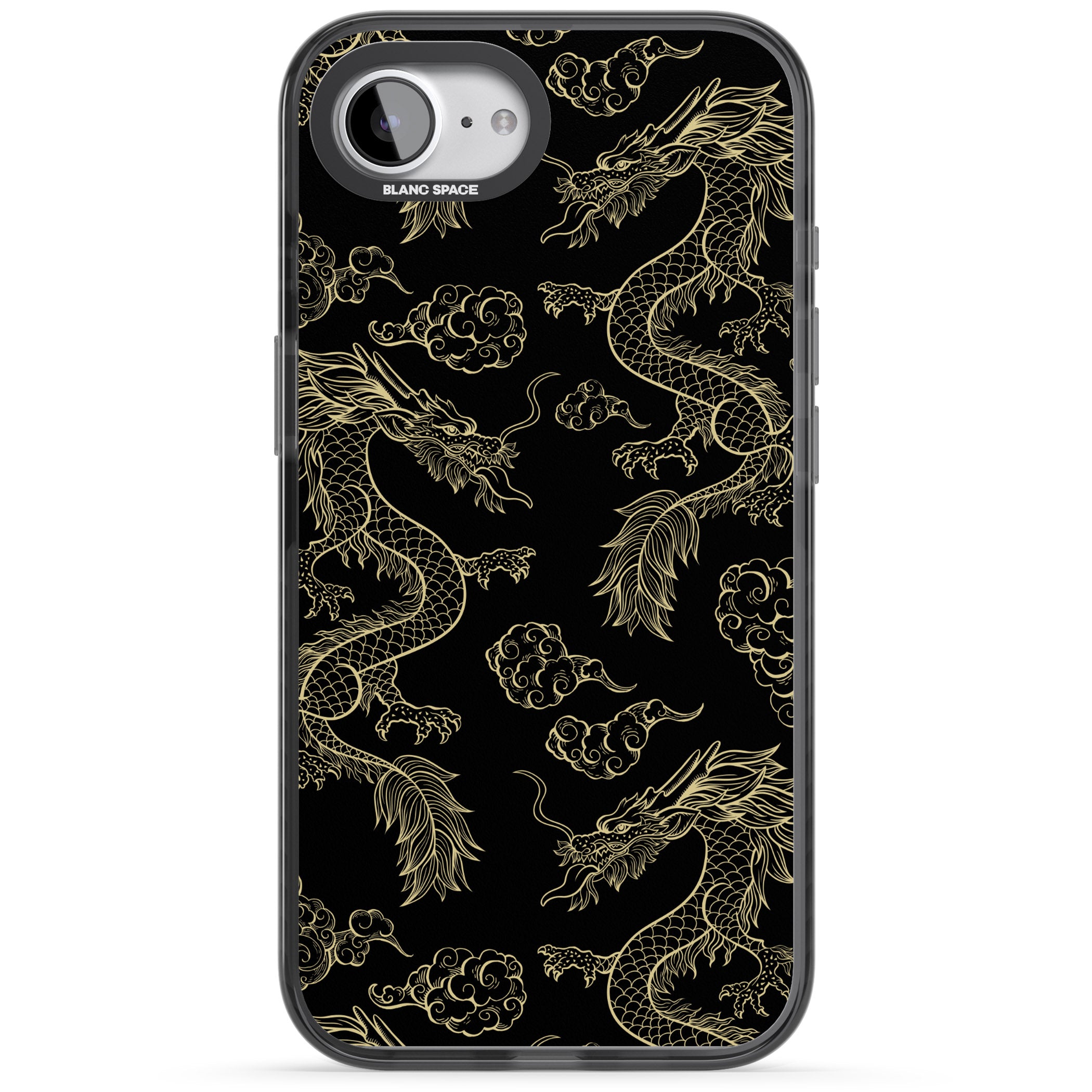 Black And Gold Dragon Pattern