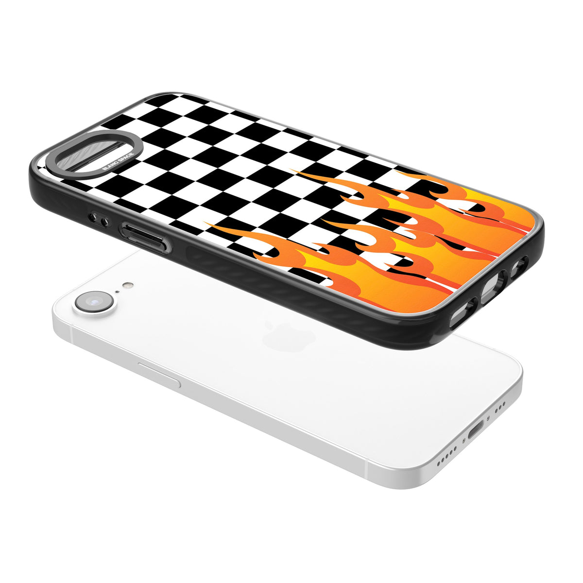 Hot Pursuit iPhone 16e / iPhone 17e Impact Black Phone Case angled