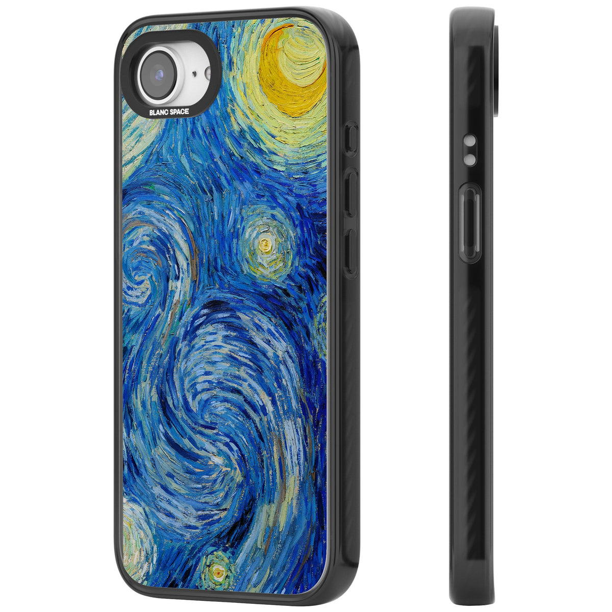 The Starry Night By Vincent Van Gogh iPhone 16e / iPhone 17e Impact Black Phone Case side