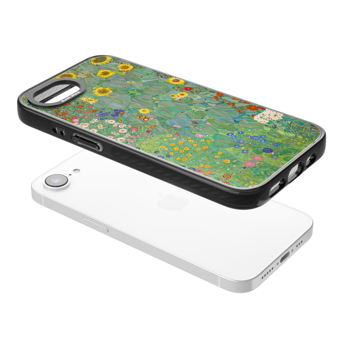 Farm Garden With Sunflowers iPhone 16e / iPhone 17e Impact Black Phone Case angled