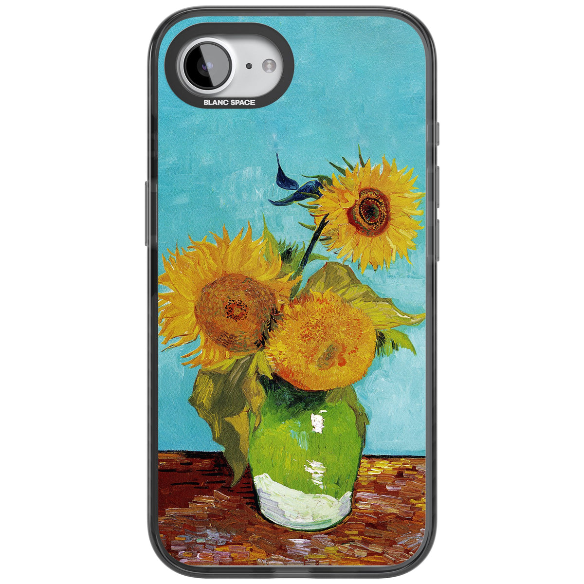 Vase With Three Sunflowers iPhone 16e / iPhone 17e Impact Black Phone Case front