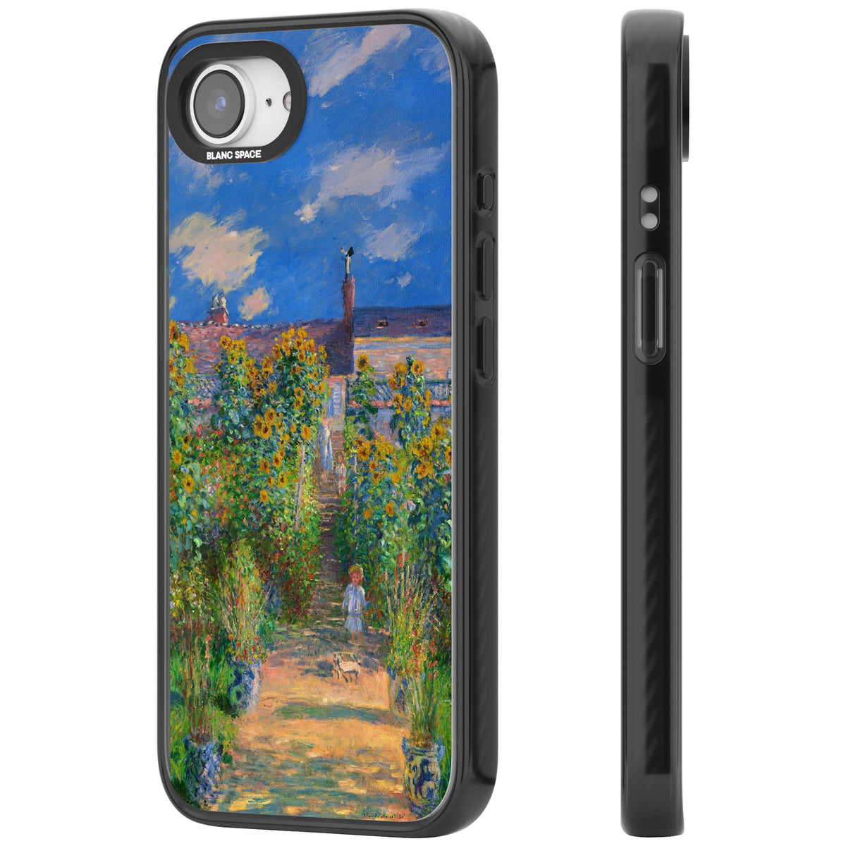 Garden at Vetheuil iPhone 16e / iPhone 17e Impact Black Phone Case side