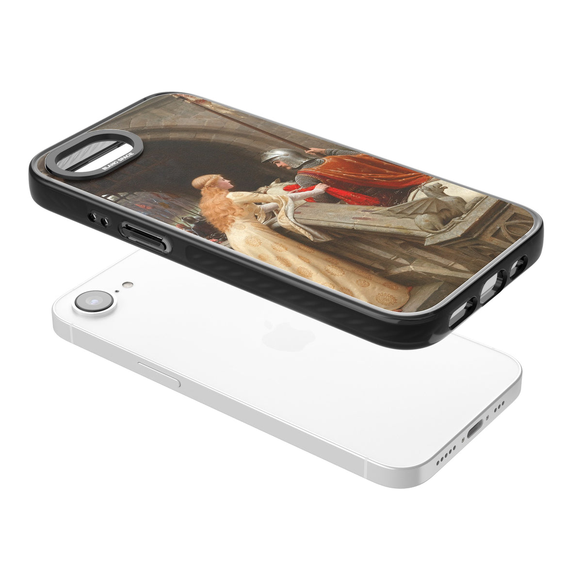 God Speed iPhone 16e / iPhone 17e Impact Black Phone Case angled
