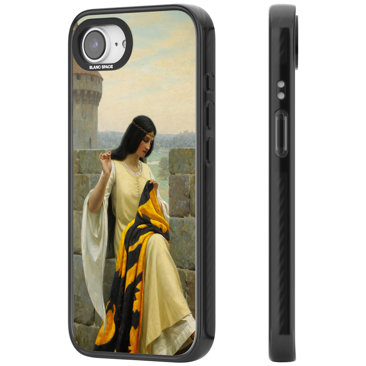 Stitching the Standard iPhone 16e / iPhone 17e Impact Black Phone Case side