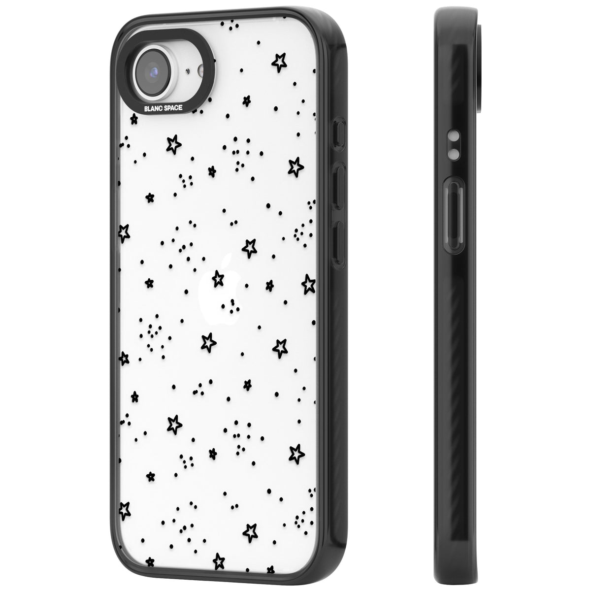 Starry Night Sky iPhone 16e / iPhone 17e Impact Black Phone Case side