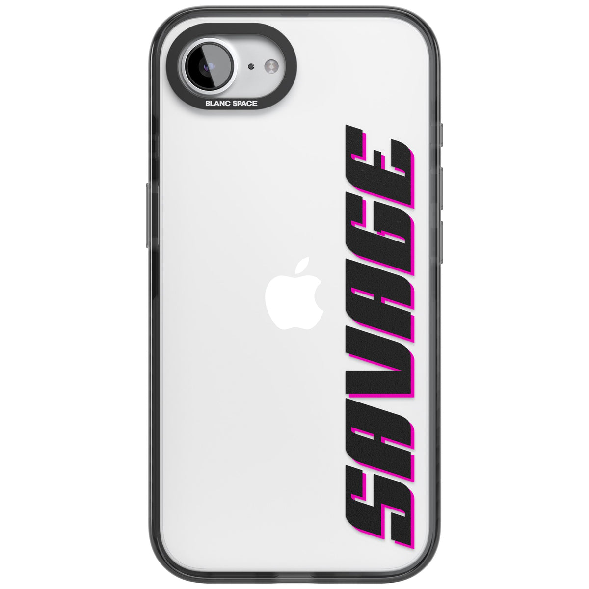 Personalised Cool Vertical Name iPhone 16e / iPhone 17e Impact Black Phone Case front