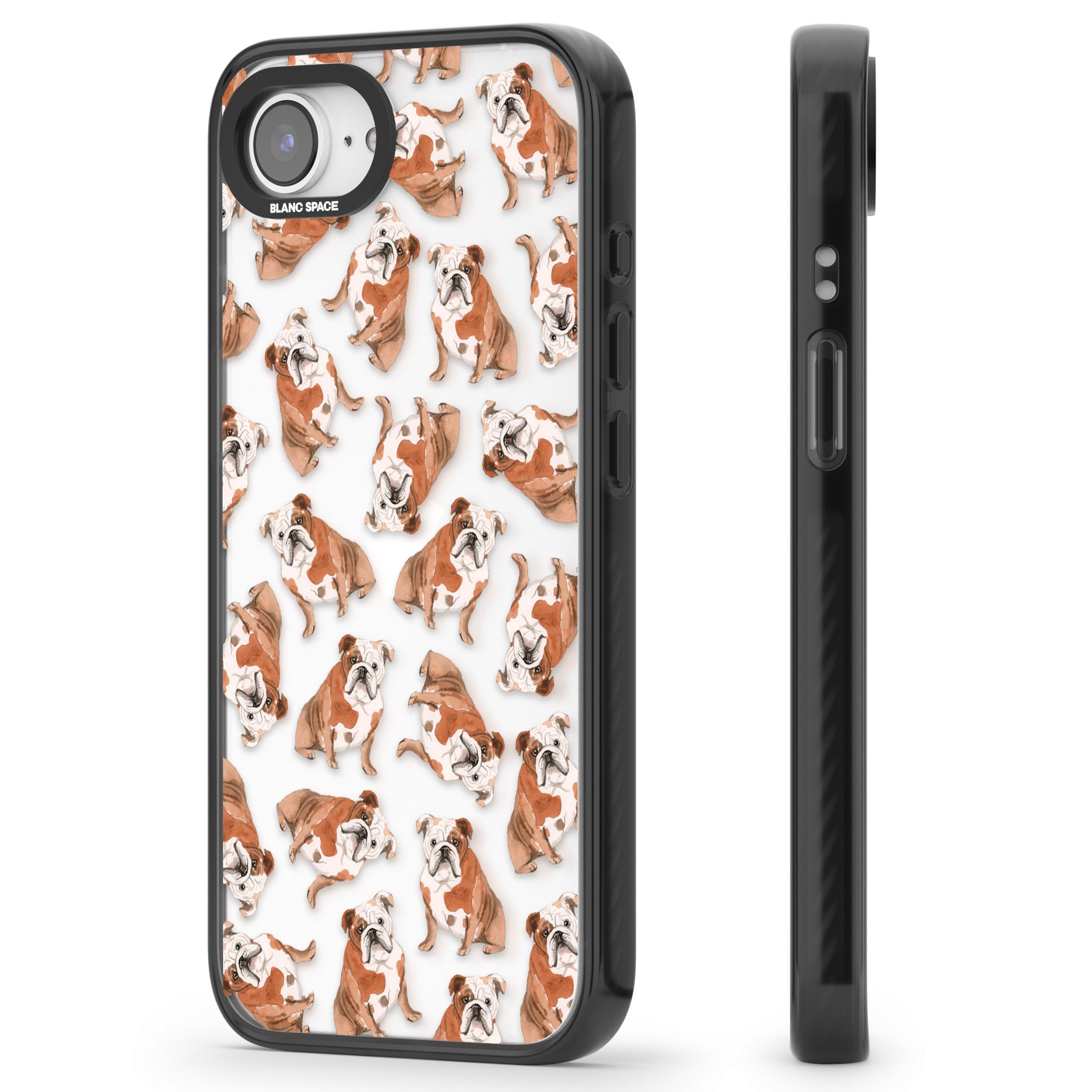 English Bulldog Watercolour Dog Pattern