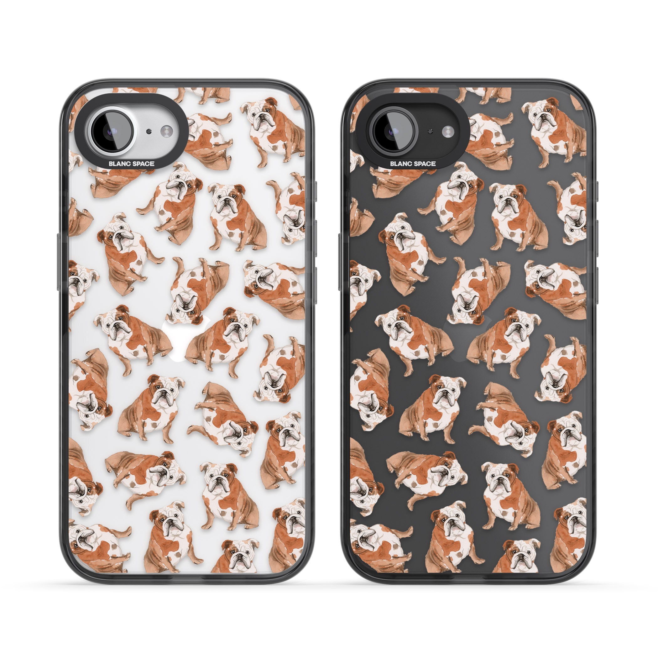 English Bulldog Watercolour Dog Pattern