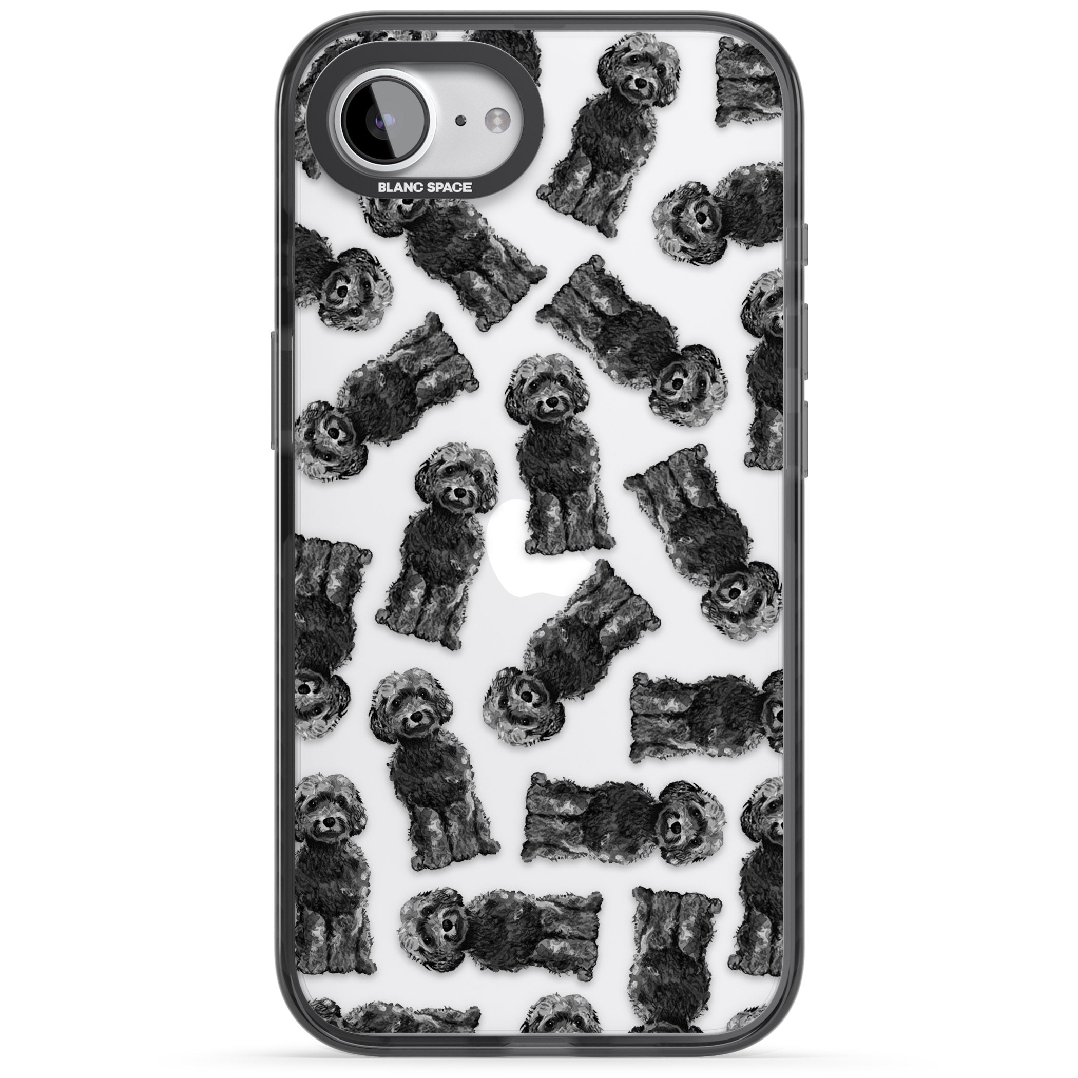 Black Cockapoo Watercolor