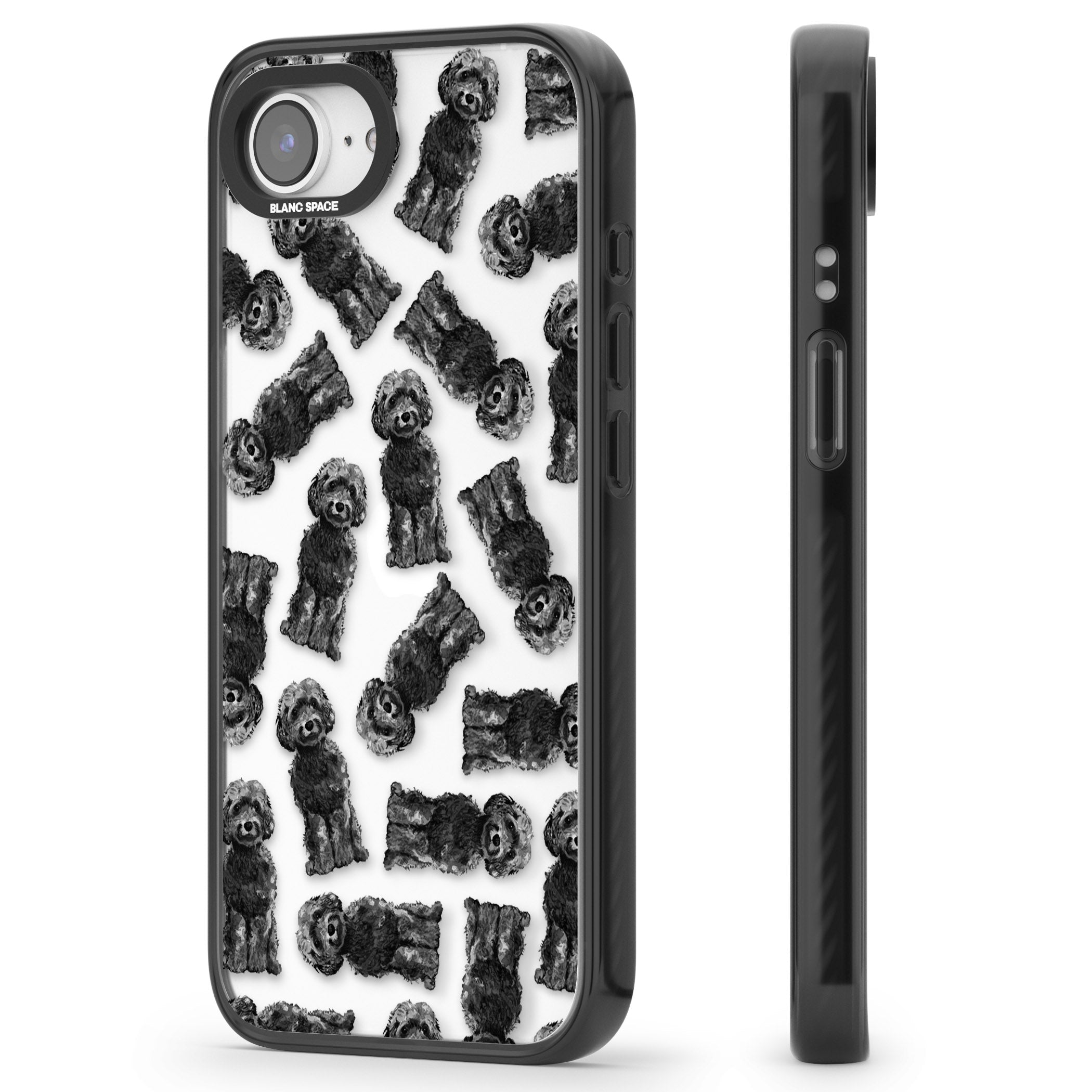 Black Cockapoo Watercolor