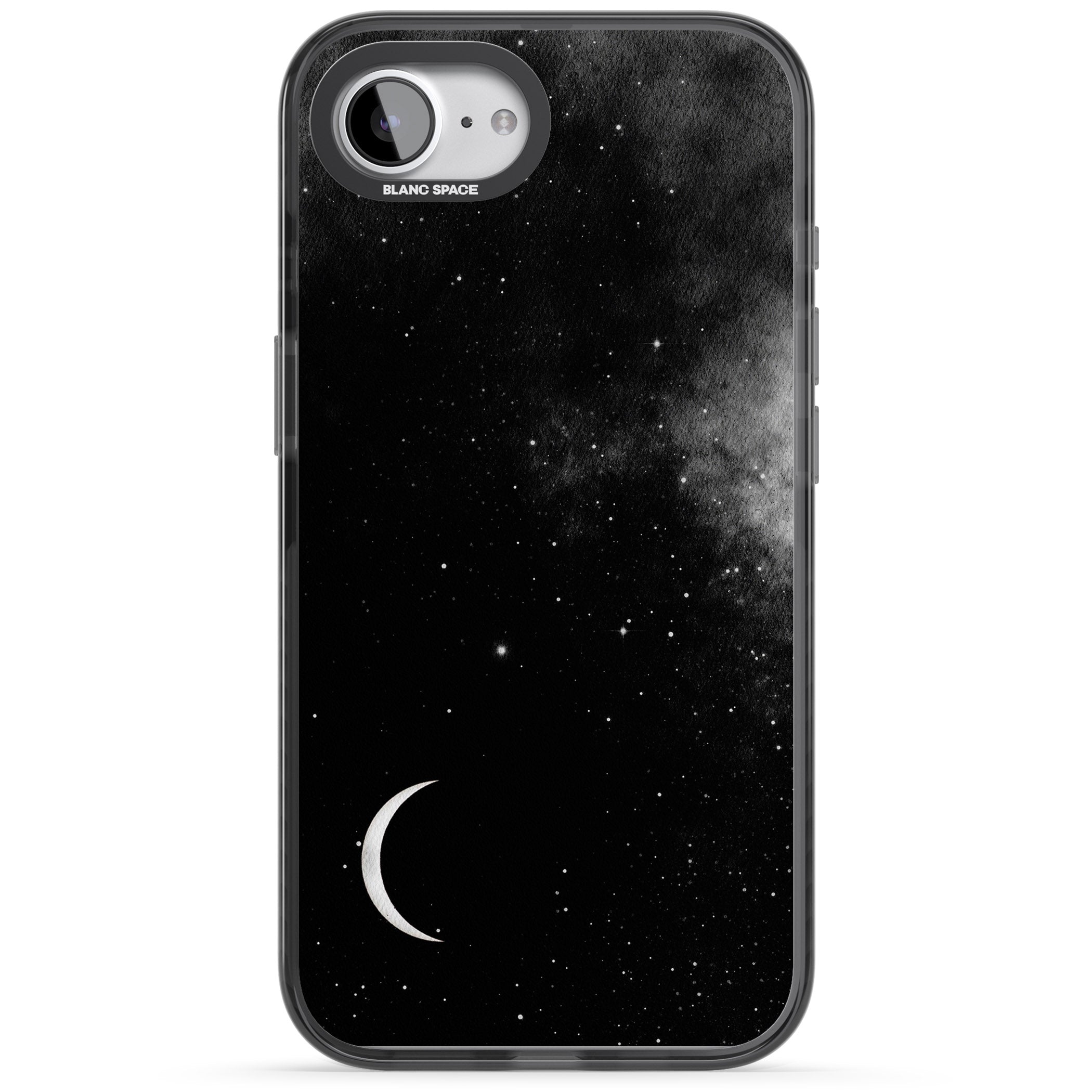 Night Sky Galaxies: Crescent Moon