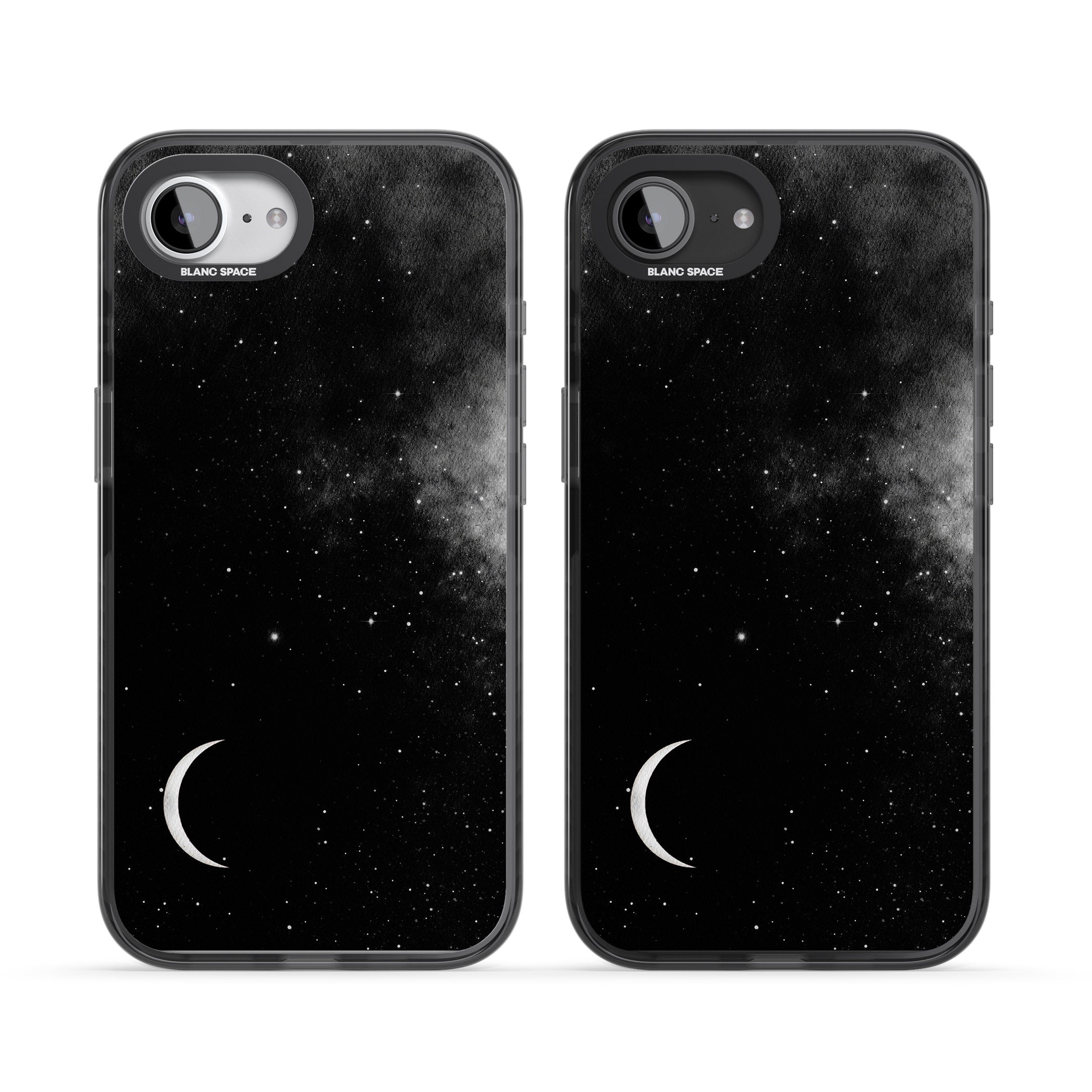 Night Sky Galaxies: Crescent Moon