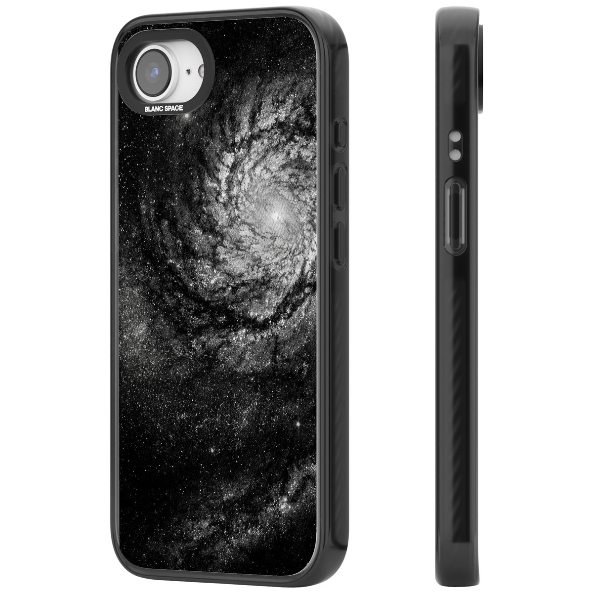 Cosmic Spiral iPhone 16e / iPhone 17e Impact Black Phone Case side