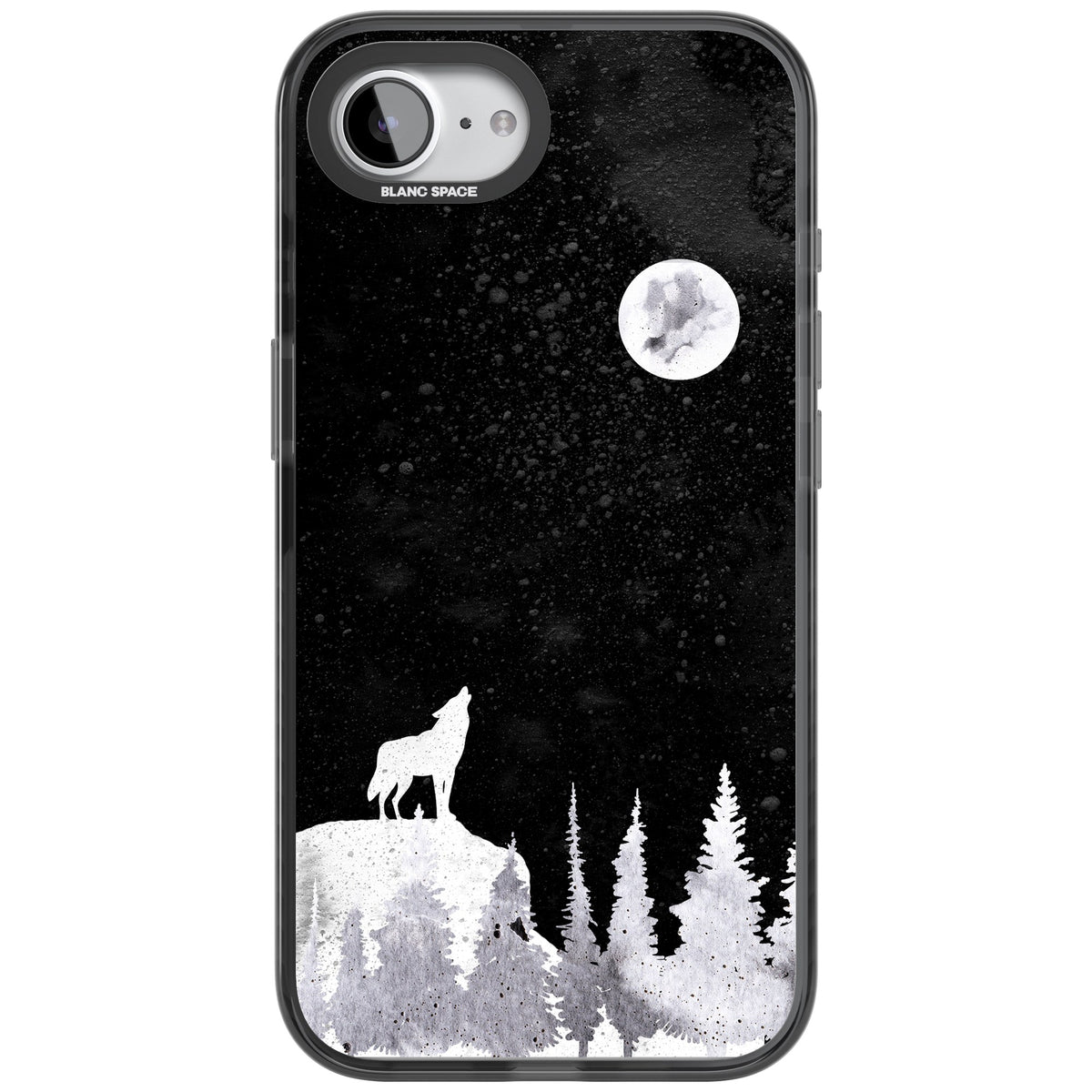 Lunar Howl iPhone 16e / iPhone 17e Impact Black Phone Case front