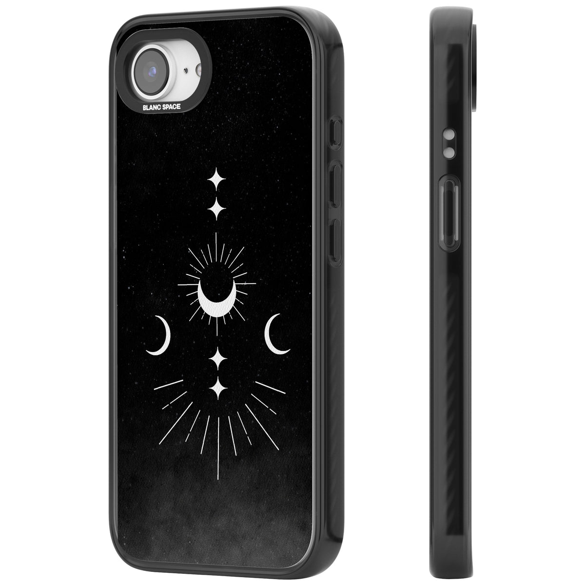 Lunar Mandala iPhone 16e / iPhone 17e Impact Black Phone Case side