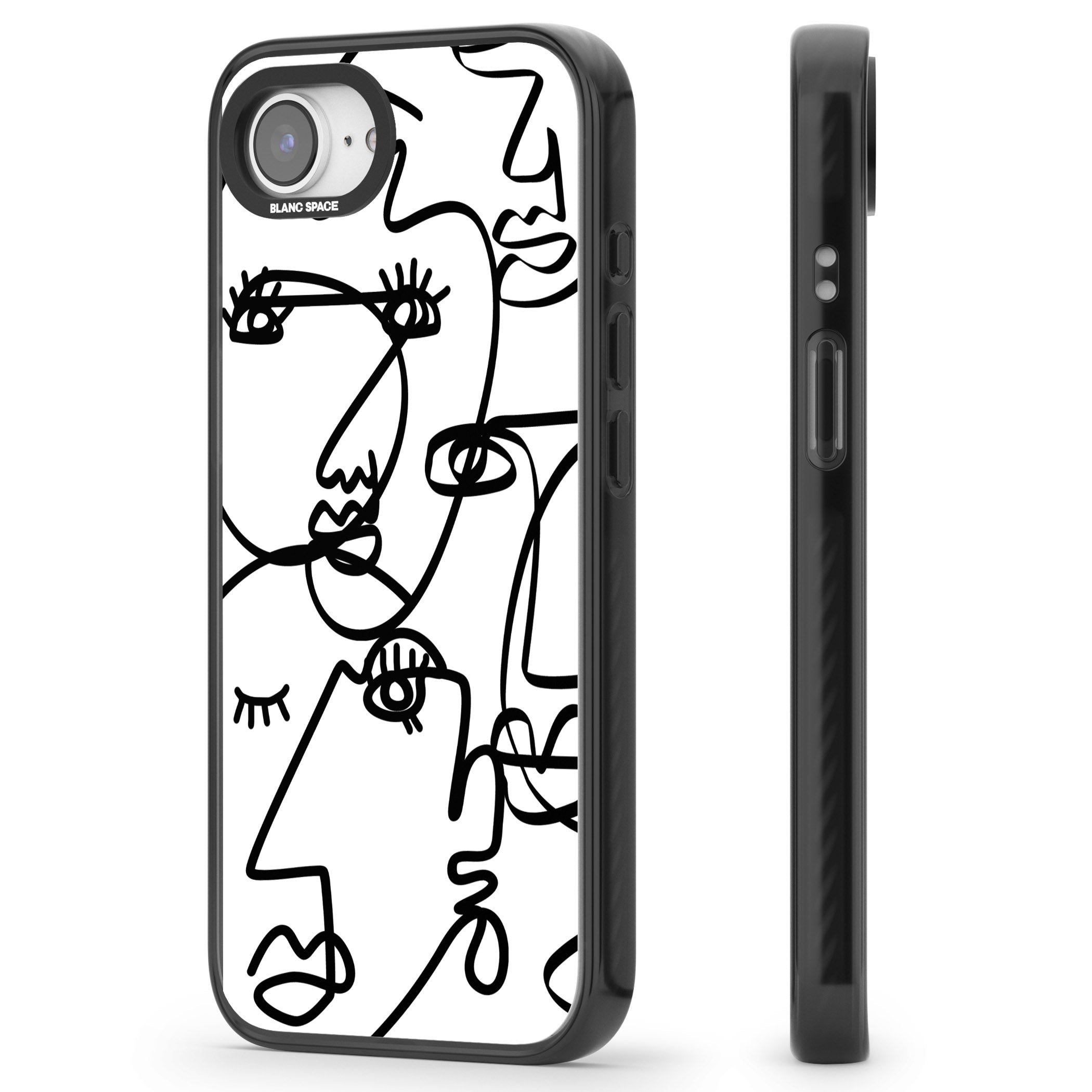 Abstract Line Art Black White