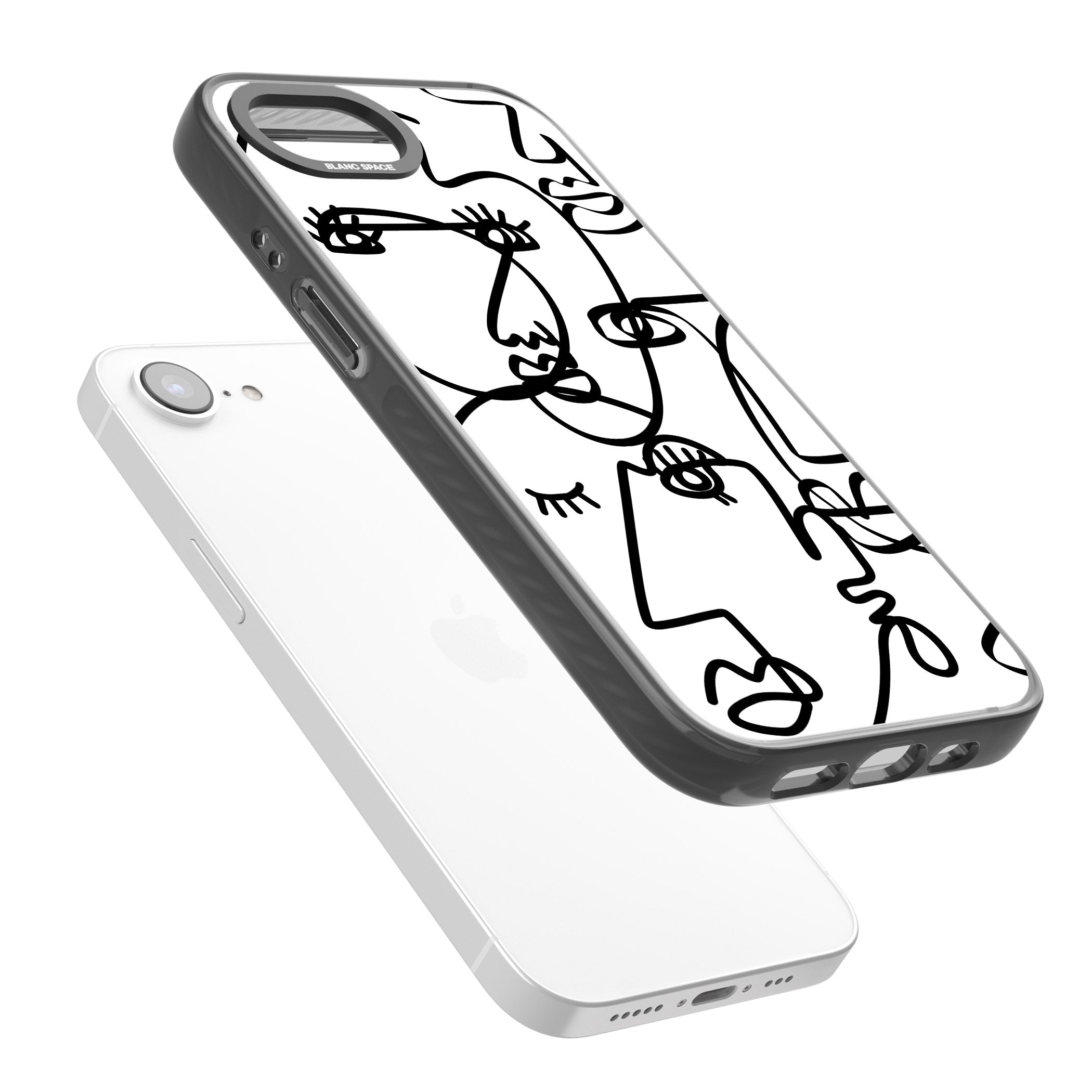 Abstract Line Art Black White