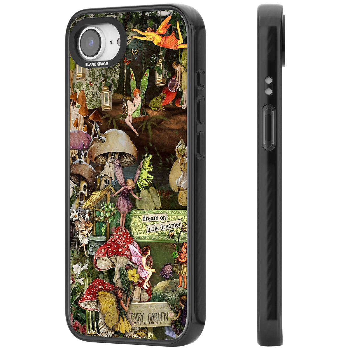 Dreamy Garden iPhone 16e / iPhone 17e Impact Black Phone Case side
