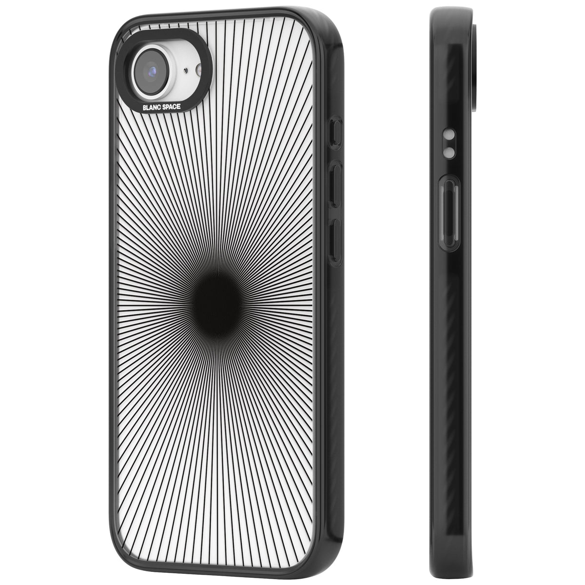 Linear Sunburst iPhone 16e / iPhone 17e Impact Black Phone Case side