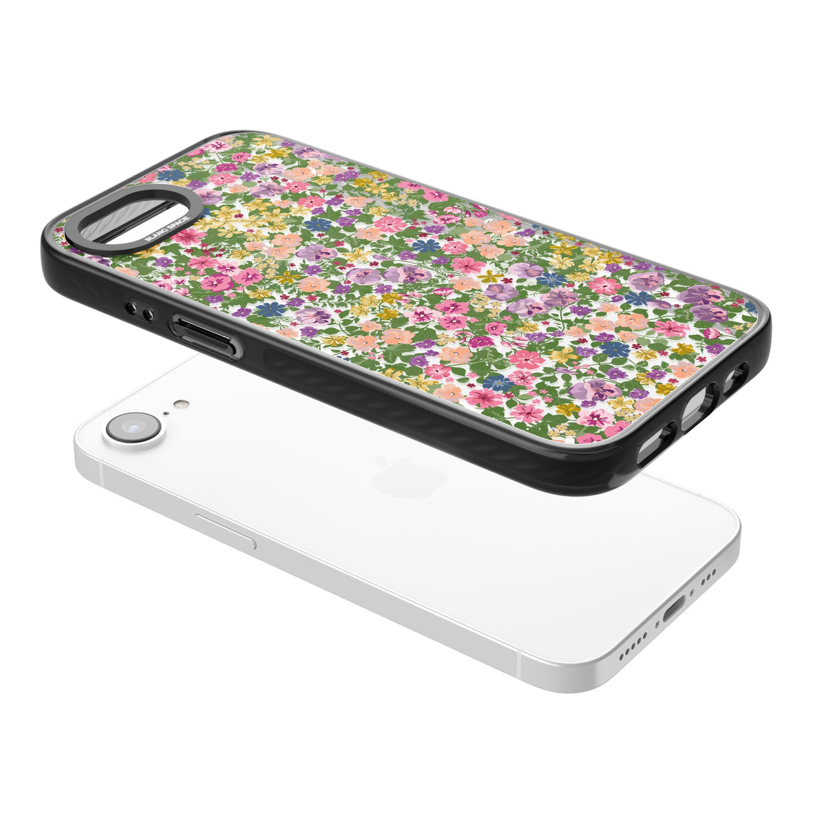 Lake Como Meadow iPhone 16e / iPhone 17e Impact Black Phone Case angled