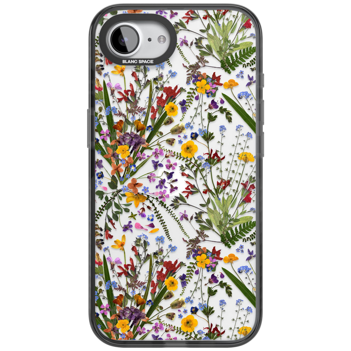 Wildflowers & Leaves iPhone 16e / iPhone 17e Impact Black Phone Case front