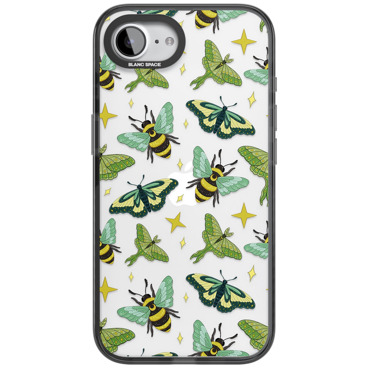 Bees and Moths iPhone 16e / iPhone 17e Impact Black Phone Case front