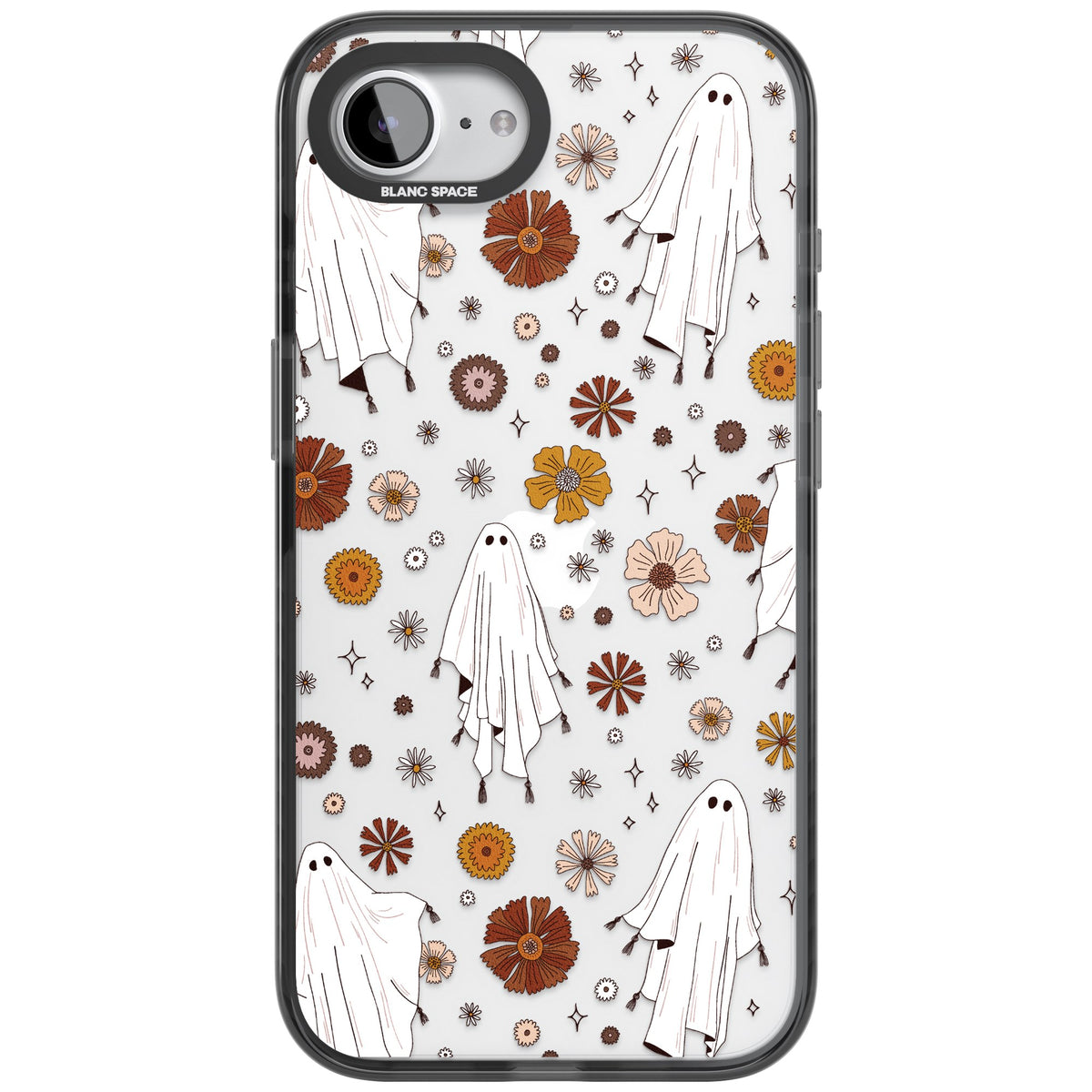 Ghosts And Flowers iPhone 16e / iPhone 17e Impact Black Phone Case front
