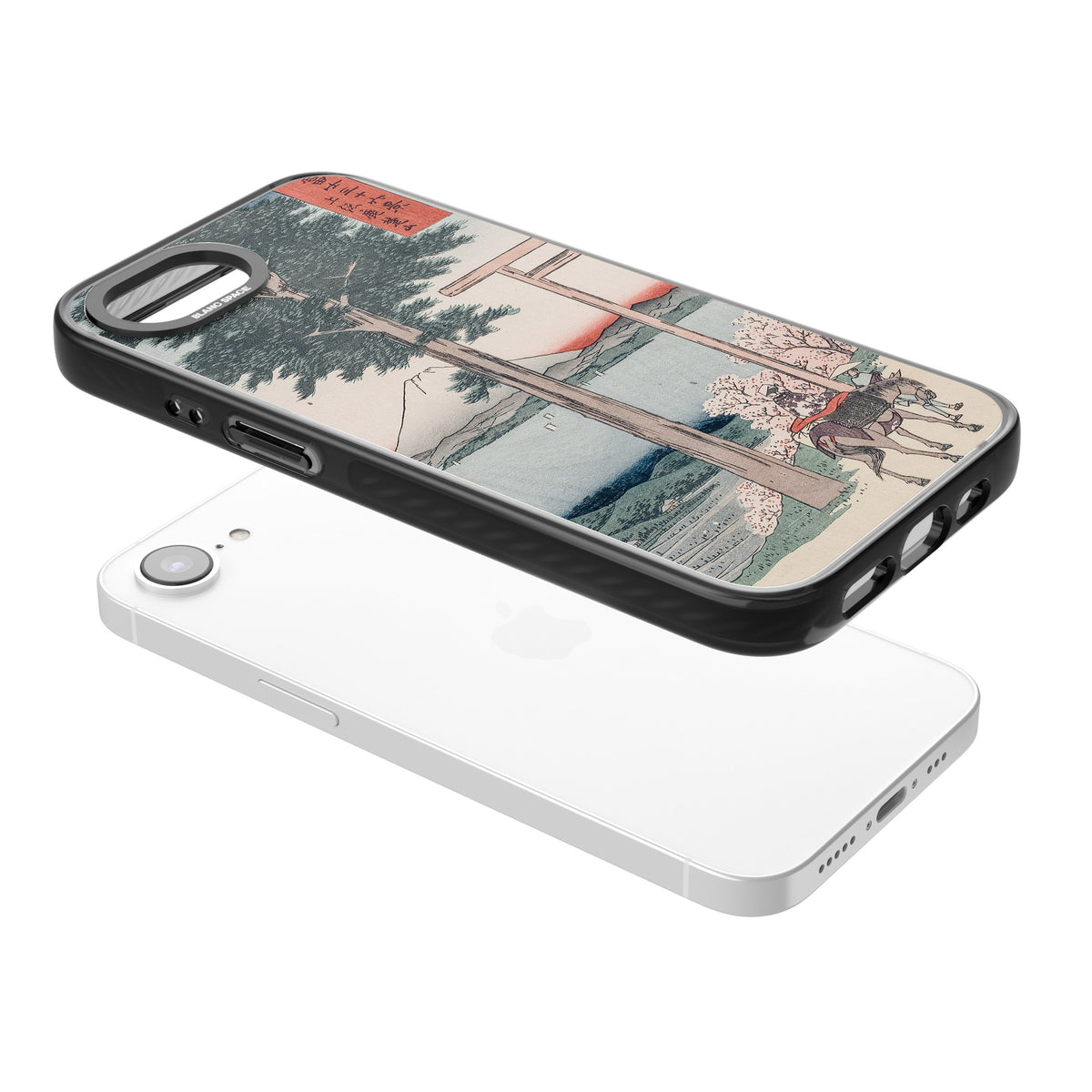 Gates To Mt. Fuji iPhone 16e / iPhone 17e Impact Black Phone Case angled