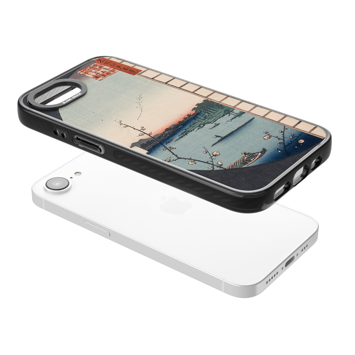 Lake At Sunset iPhone 16e / iPhone 17e Impact Black Phone Case angled