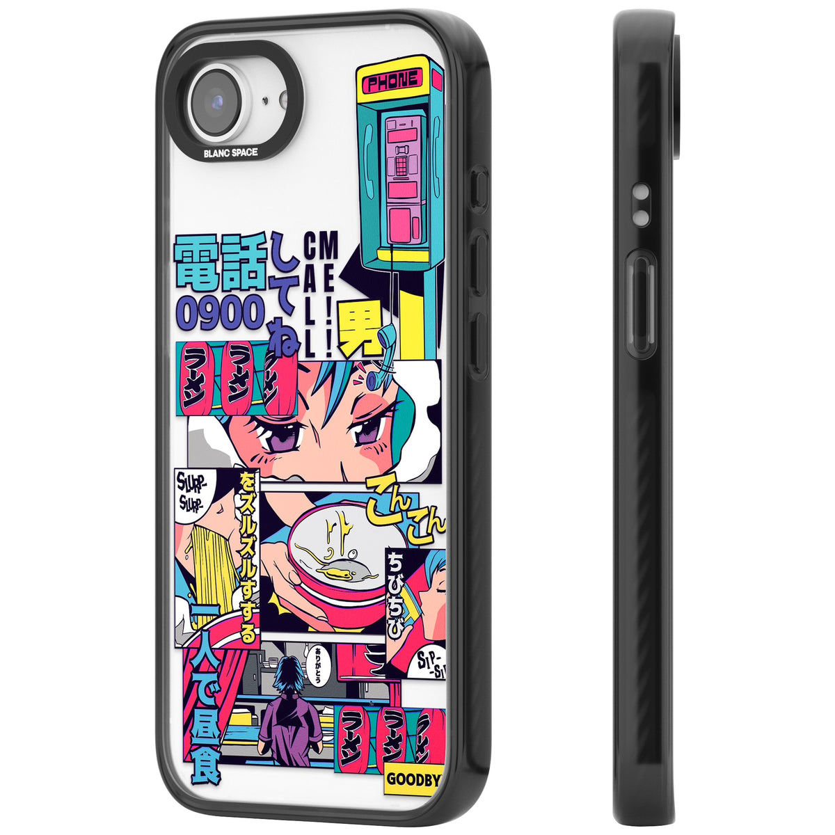 Electric Osaka iPhone 16e / iPhone 17e Impact Black Phone Case side