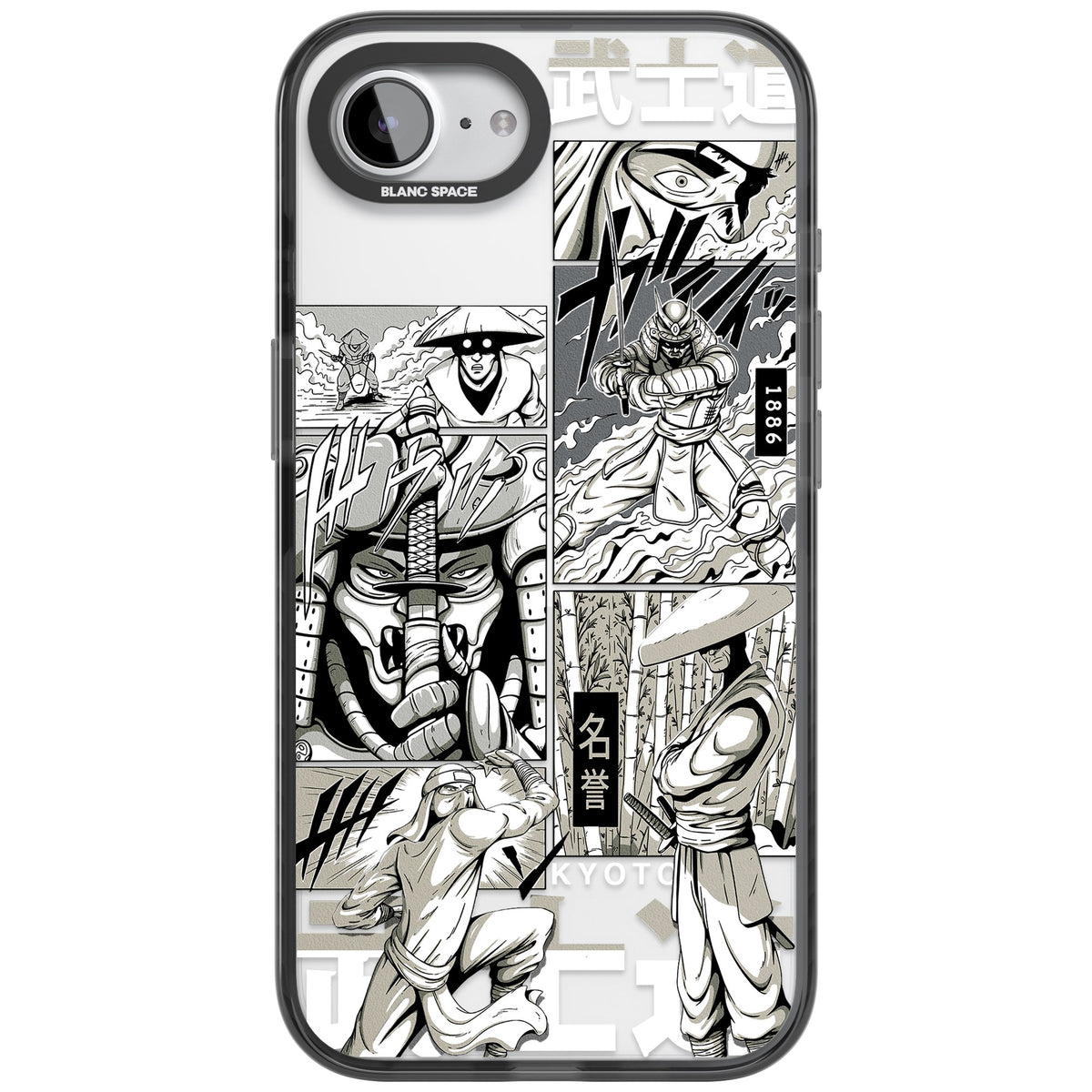 Kyoto Noir iPhone 16e / iPhone 17e Impact Black Phone Case front