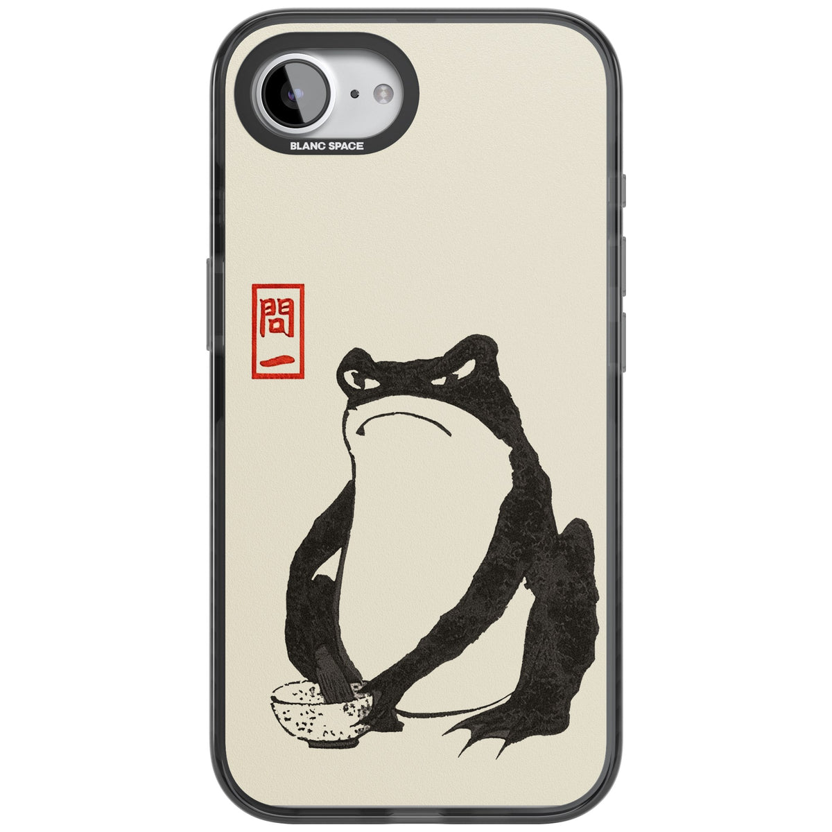 Matsumoto Hoji Grumpy Toad iPhone 16e / iPhone 17e Impact Black Phone Case front