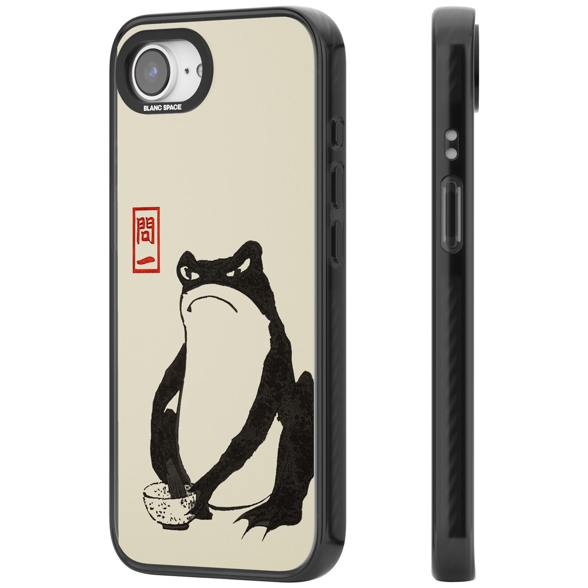 Matsumoto Hoji Grumpy Toad iPhone 16e / iPhone 17e Impact Black Phone Case side