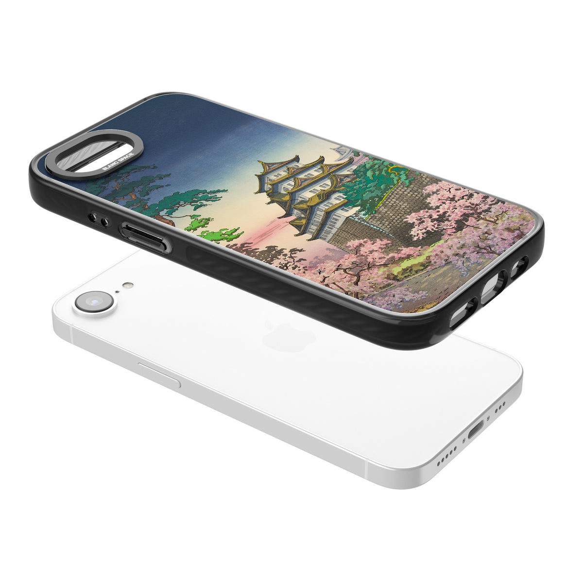 Nagoya Castle iPhone 16e / iPhone 17e Impact Black Phone Case angled
