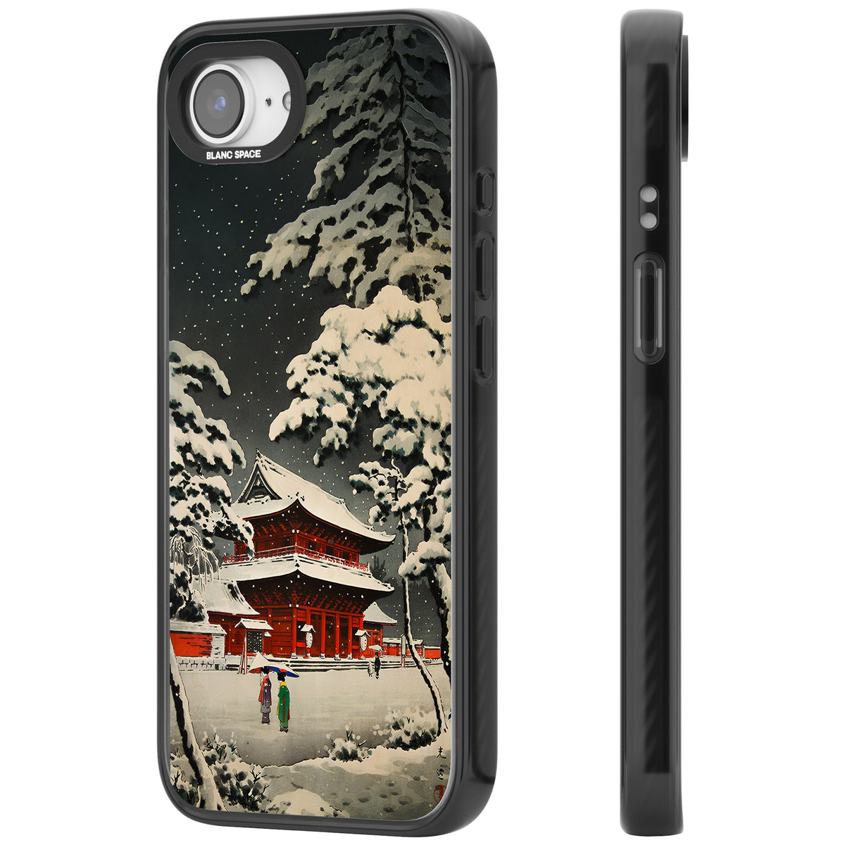 Snow at Shiha Park, Tokyo iPhone 16e / iPhone 17e Impact Black Phone Case side