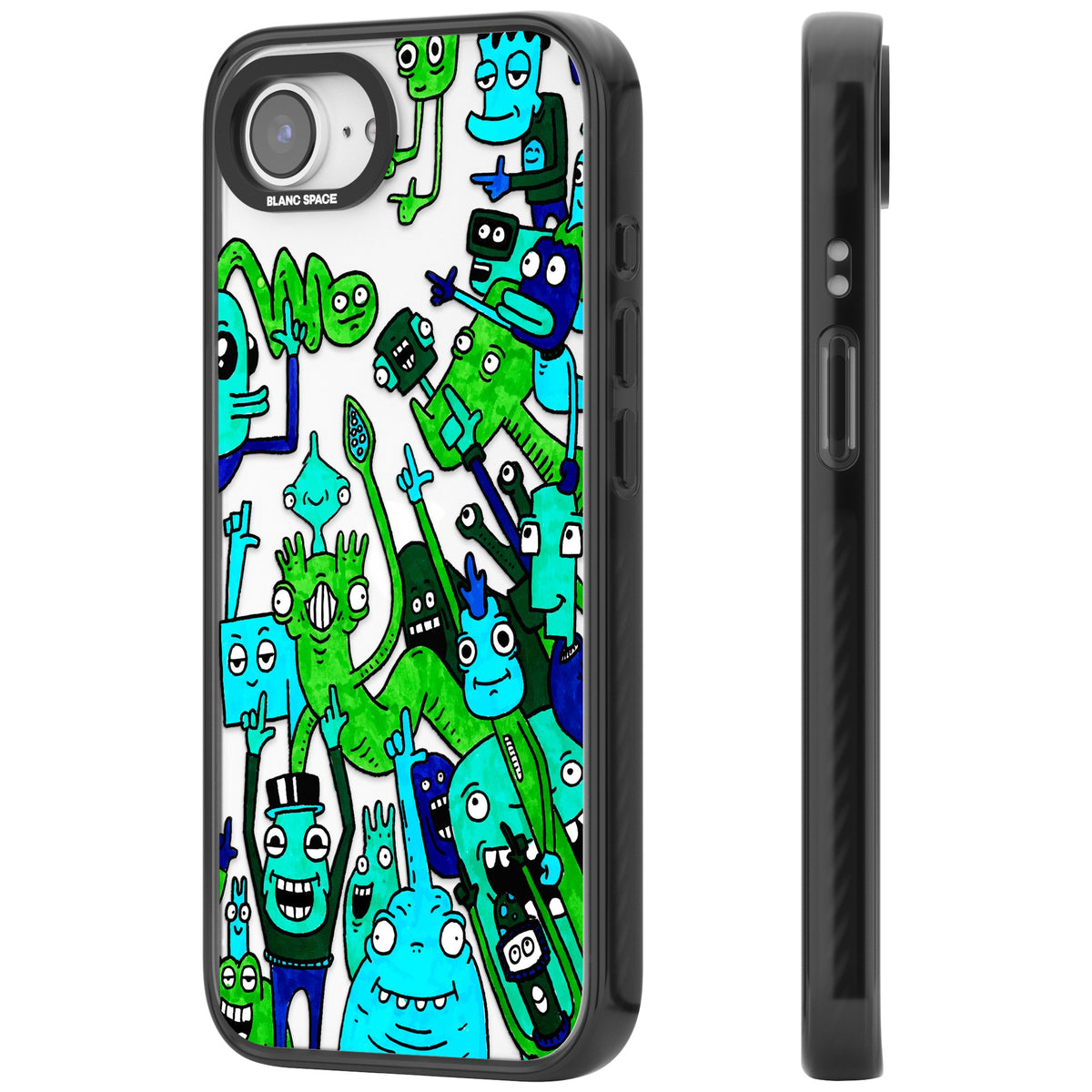 Don't Point iPhone 16e / iPhone 17e Impact Black Phone Case side