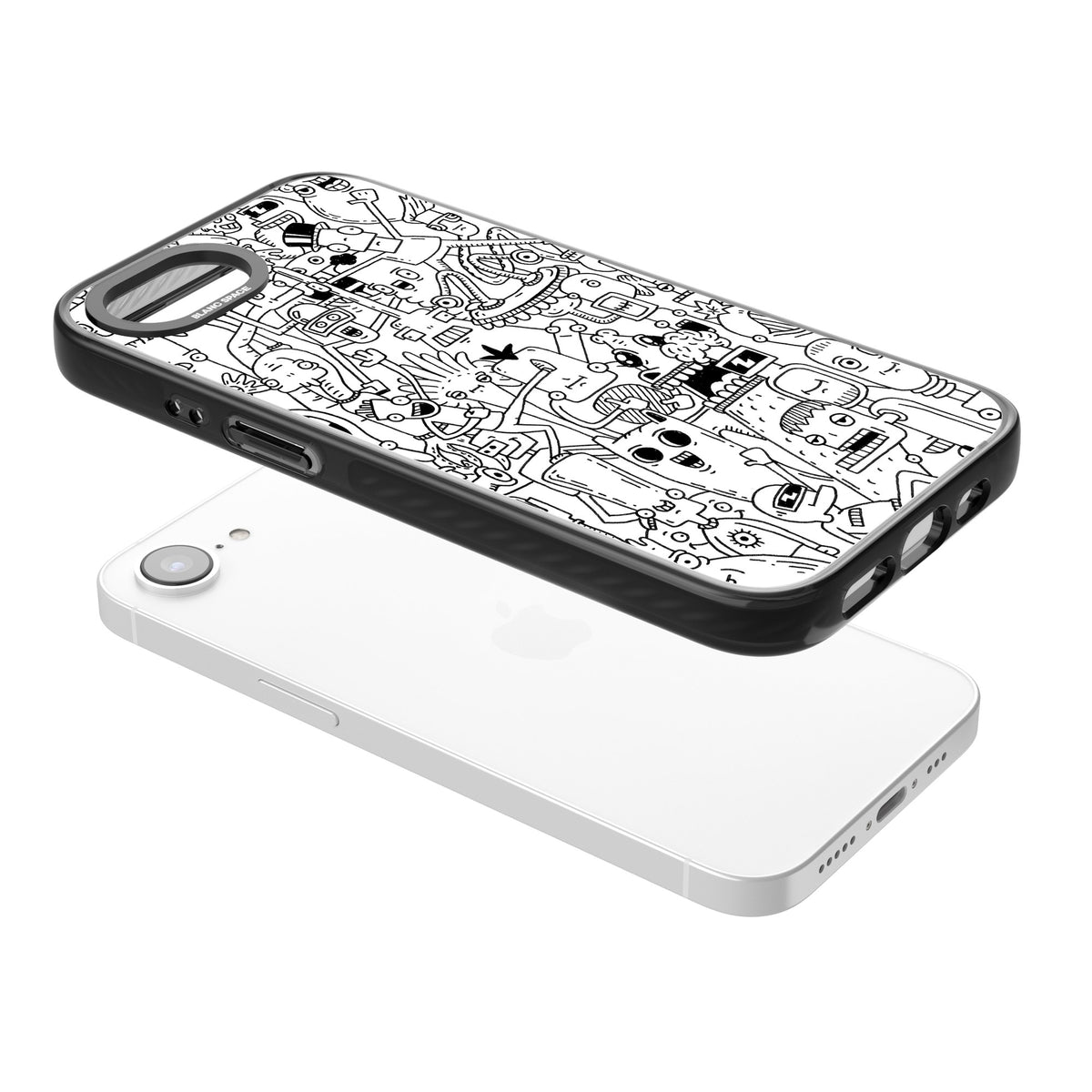 Stack Original iPhone 16e / iPhone 17e Impact Black Phone Case angled
