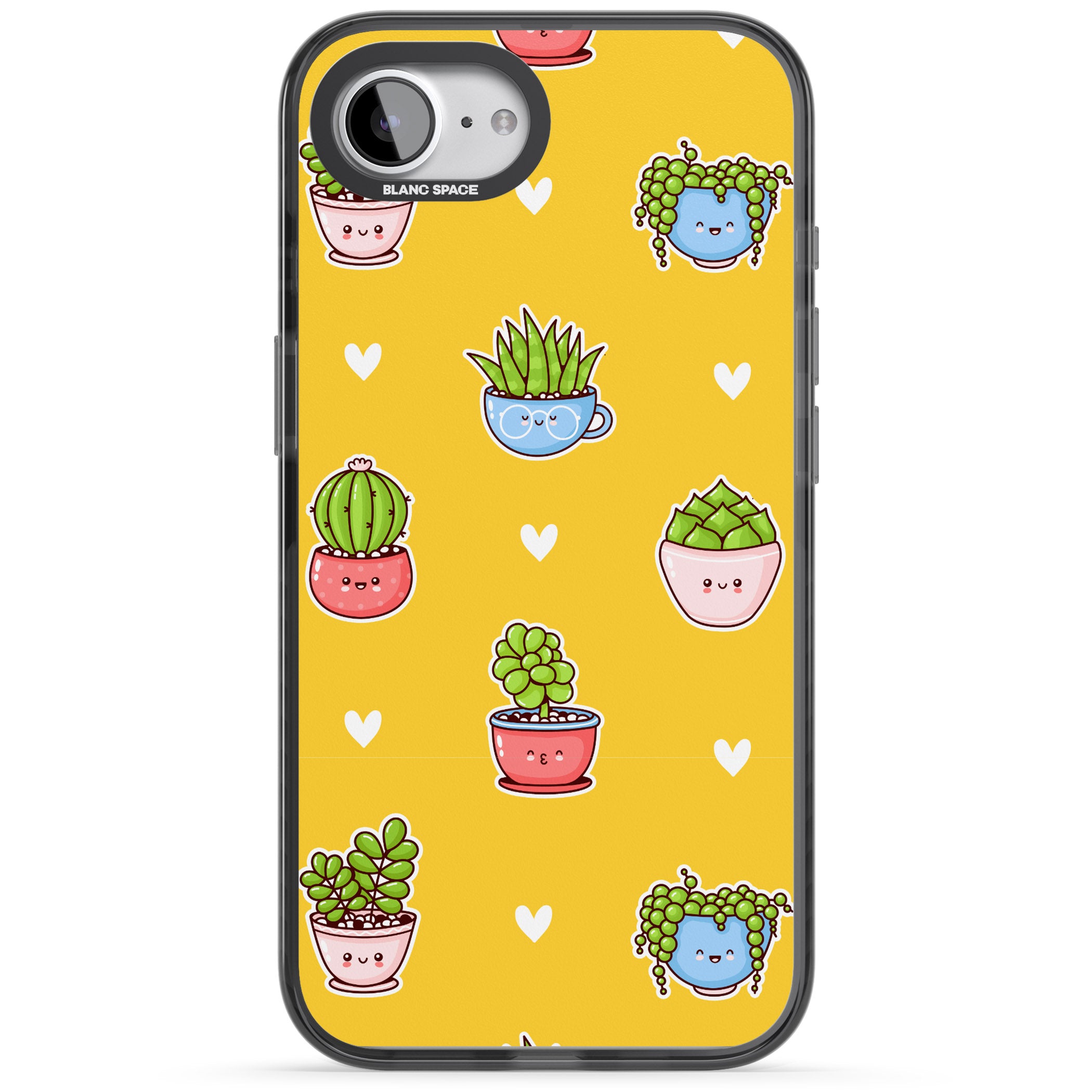 Plant Faces Kawaii Pattern