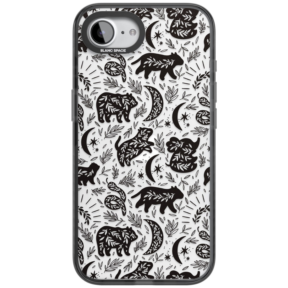 Midnight Forest Animals iPhone 16e / iPhone 17e Impact Black Phone Case front