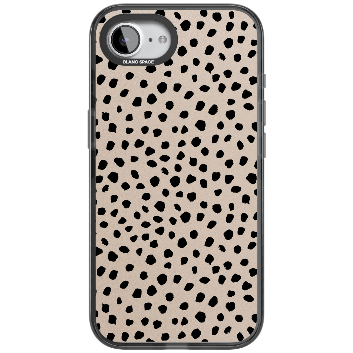 Coffee Dalmatian iPhone 16e / iPhone 17e Impact Black Phone Case front
