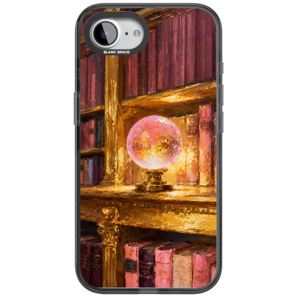 Gilded Library iPhone 16e / iPhone 17e Impact Black Phone Case front