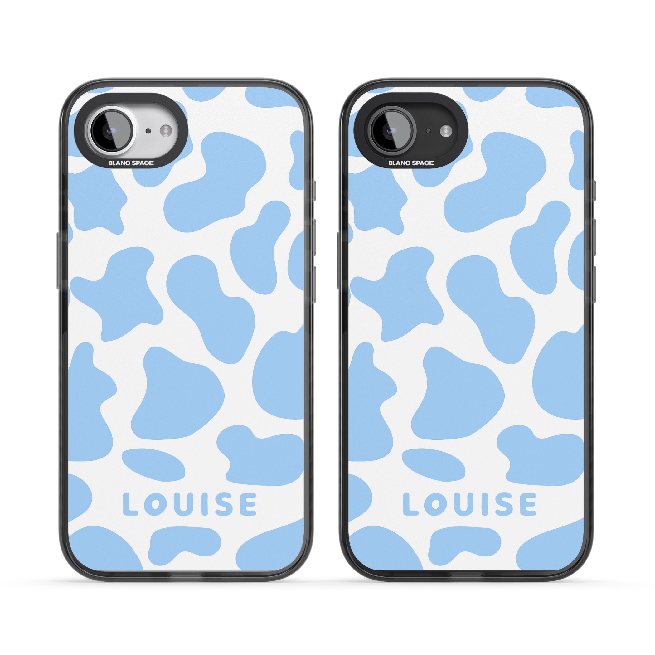 Personalised Blue And White Cow Print