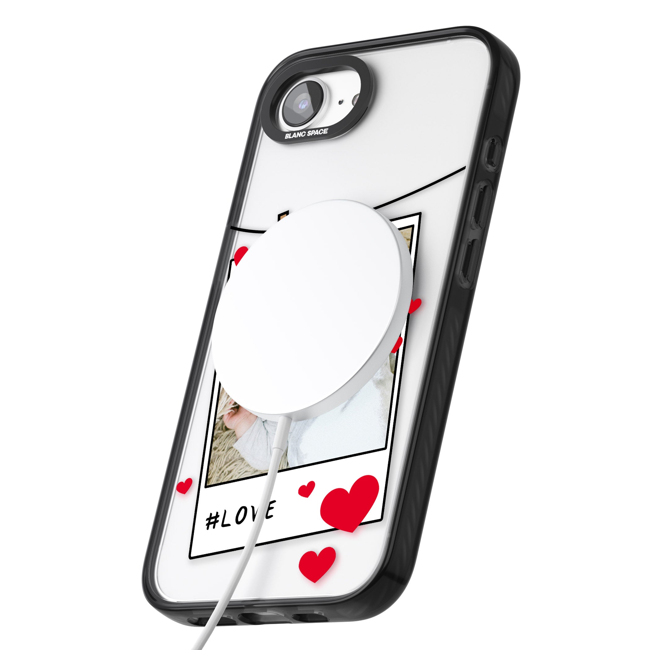 Personalised Paperclip & Hearts Instant Camera Photo