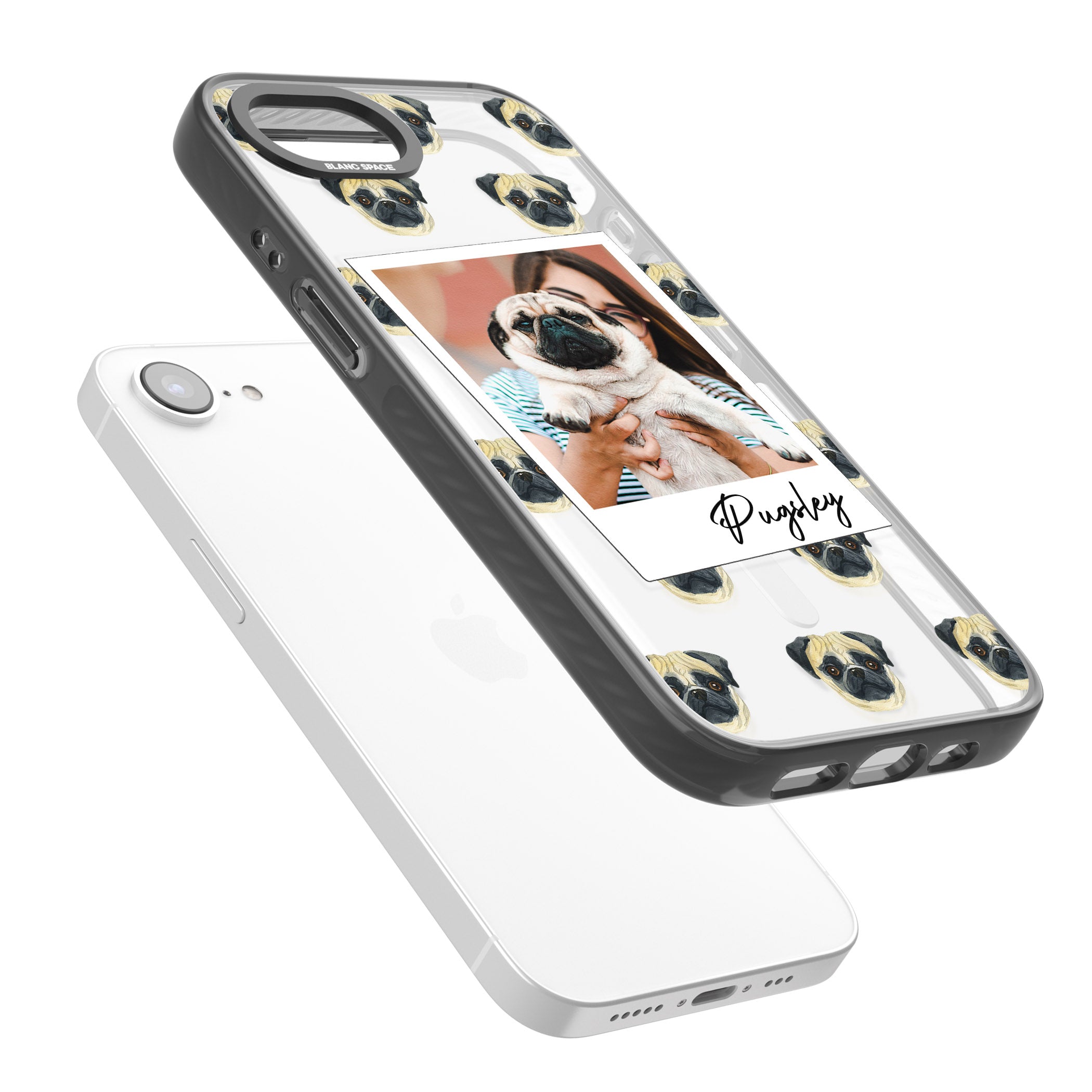 Personalised Pug Instant Camera Photo